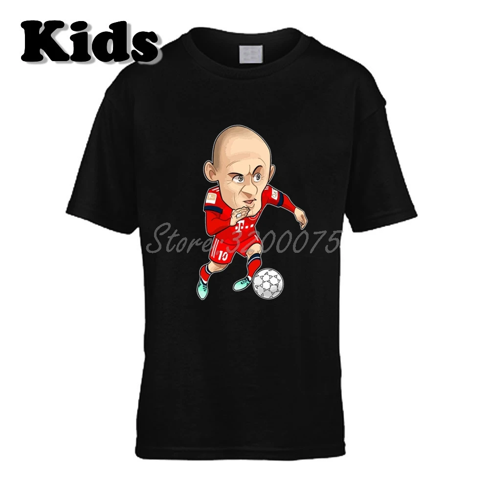 Детская футболка Arjen Robben 10, одежда с героями мультфильма «голландская легенда» футболка для мальчиков и девочек футболка с круглым вырезом, W19102809 - Цвет: 1