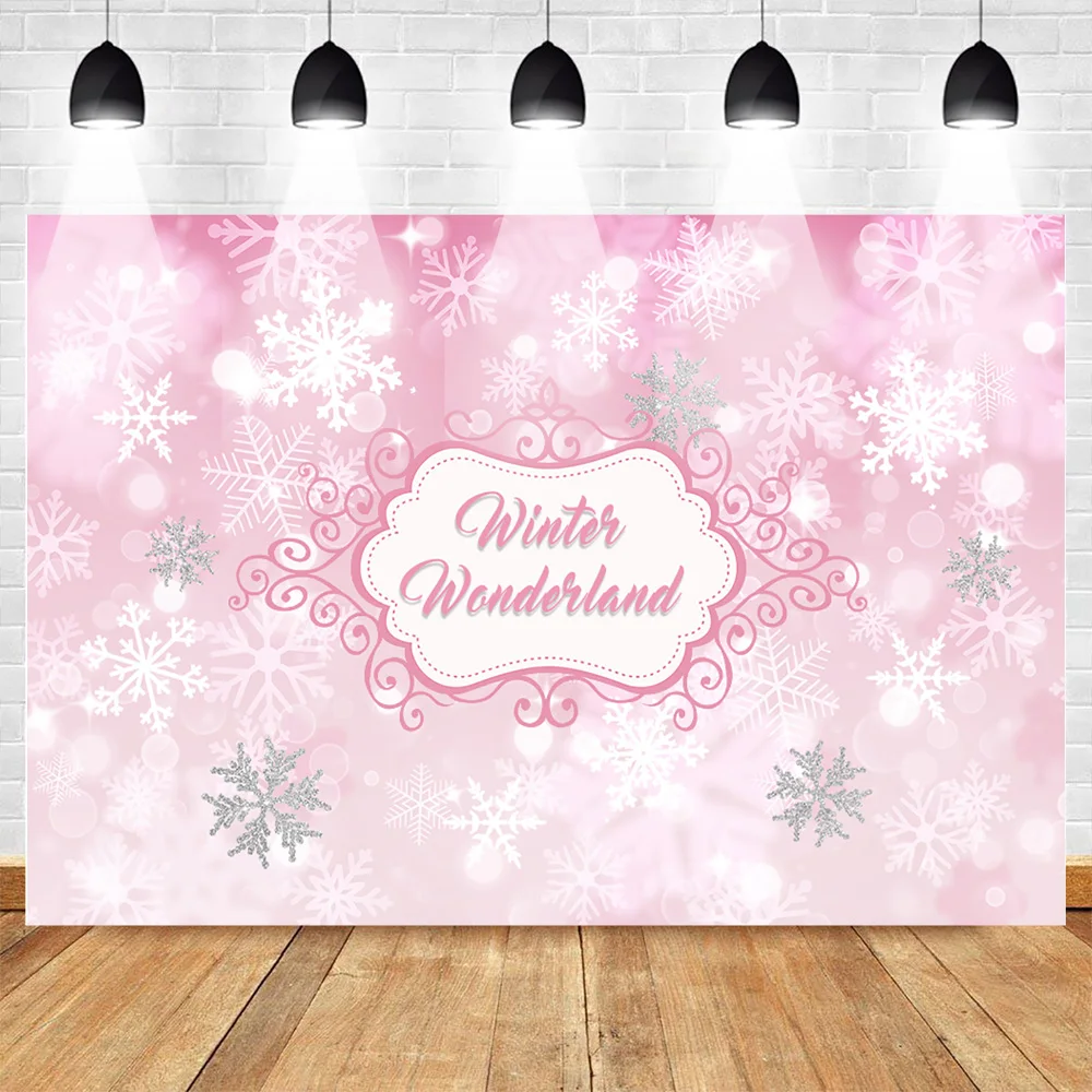 Зимние фоны Onederland Baby Shower 1st первый день рождения баннер синий снег украшения фото фон для фотосъемки
