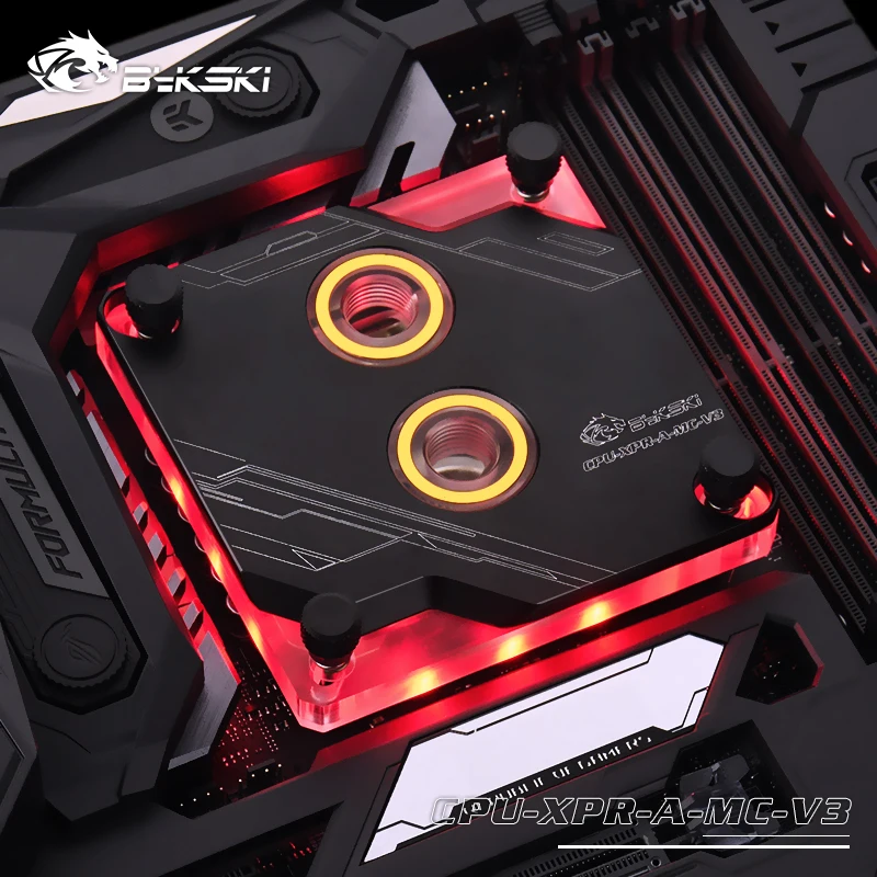 Совместим с процессором BYKSKI модуль LGA 1366 1151 115x2011 2066 радиатор подключенный к