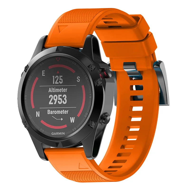 Для Garmin fenix 5X 5X Plus 6X 6X Pro 3 3 HR 3 Sapphire Солнечная Смарт-часы ремешок силиконовый ремешок быстросъемный ремешок