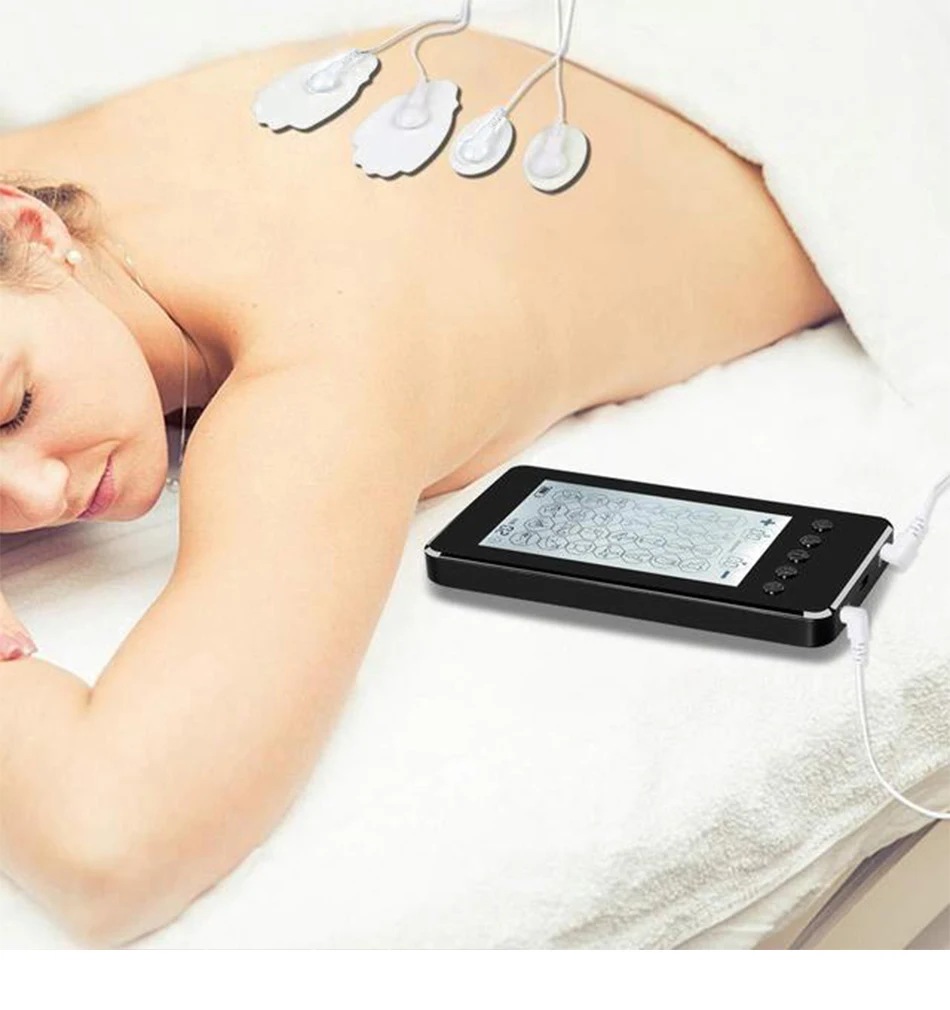 Электрический массажер для физиотерапии миостимулятор десять Блок 28 режимов-мышечная терапия стимуляция Регулируемый легкий клей гель