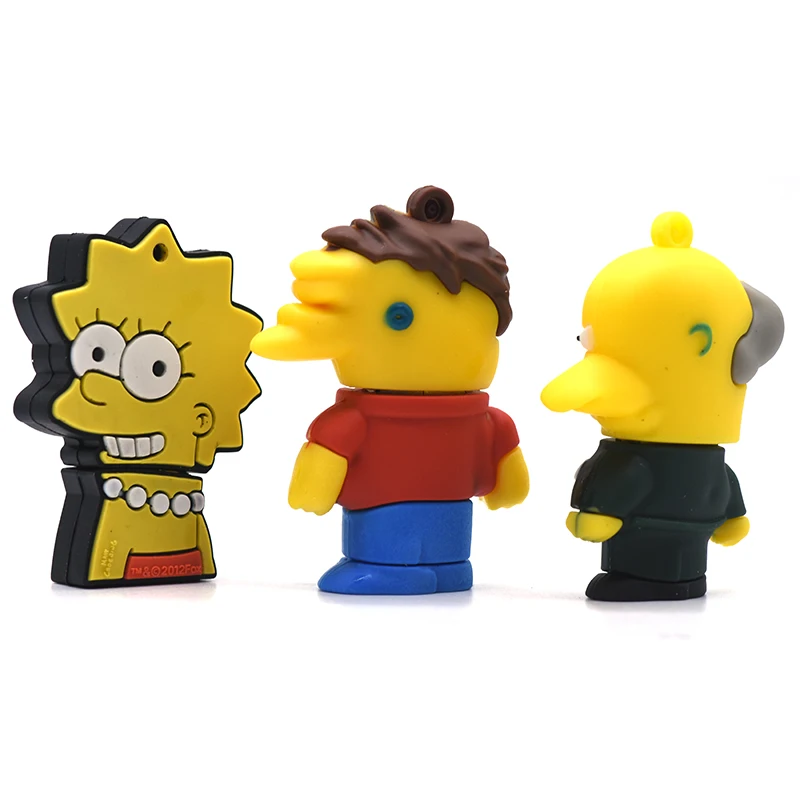 Bart Simpson мышь волк Memory Stick аниме мультфильм Симпсоны Usb Flash Drvie 32 ГБ 16 ГБ 8 ГБ 4 ГБ флеш-накопитель 64 ГБ U Stick