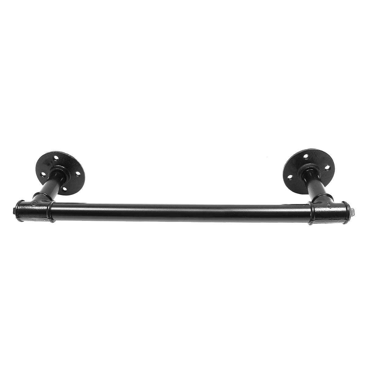Length 50cm 4 размера Ретро вешалка для полотенец для ванной комнаты промышленная железная труба черный железный держатель для полотенец подвесные полки с 8 шт. винтами - Цвет: Length 50cm