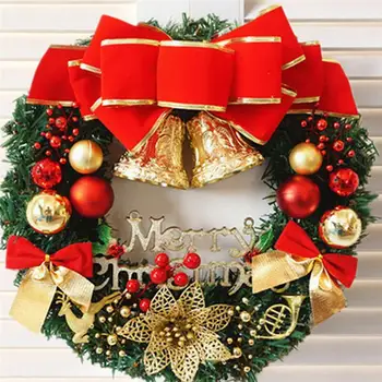 

1 Set Christmas Garland With Light Decoration Door Hanging Garland With LED Light String Christmas Decorations For Home Garland
