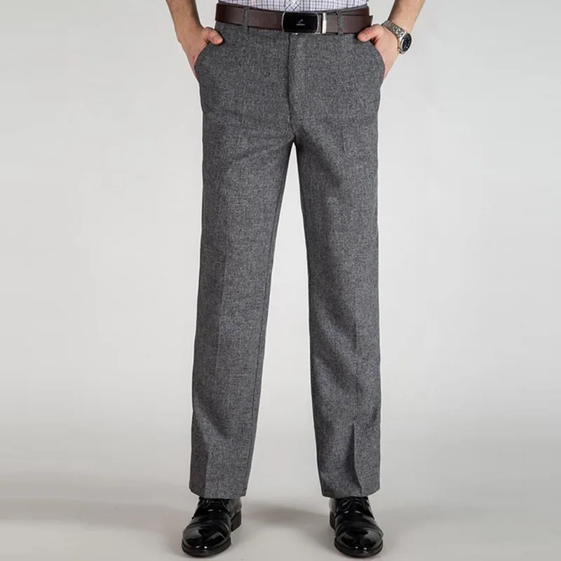 Мужской костюм брюки мужские брюки лето осень модные брюки прямые деловые мужские формальные рабочие брюки - Цвет: Light Gray