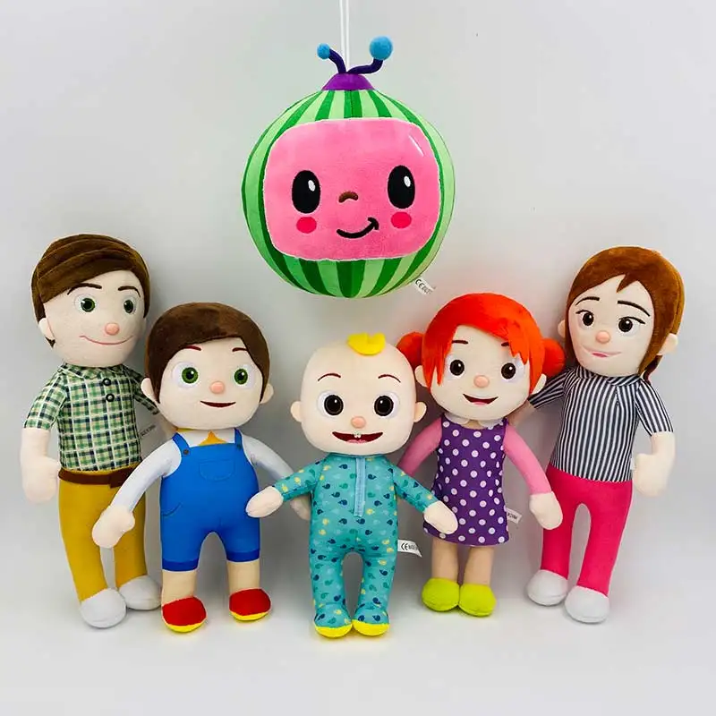 Hs1 Cocomelon Jj Y Melon Peluche Juguetes De Peluche De Animales Dibujos Animados Familia Cocomelon Jj Sister Hermano Papa Mama Muneca De Peluche De Los Ninos De Chritmas Regalo Father Actividad Y Entretenimiento