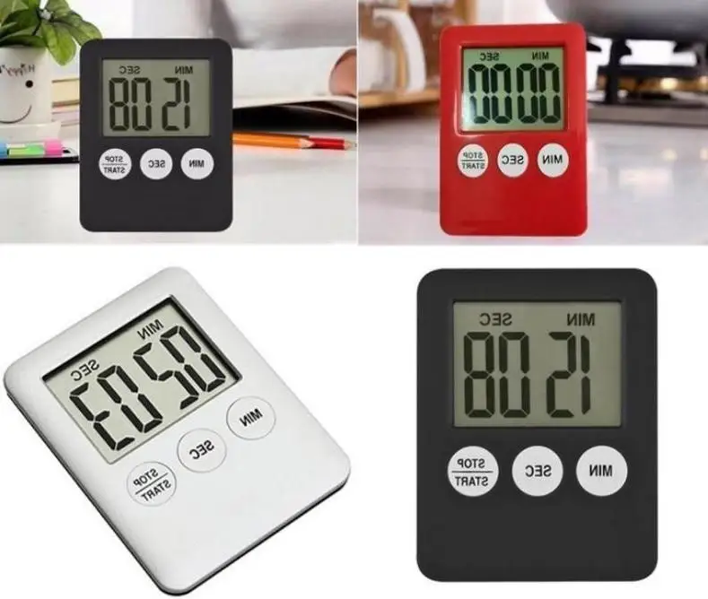 Practical Use Digital Square Lcd Display Home Kitchen Timer Electronic