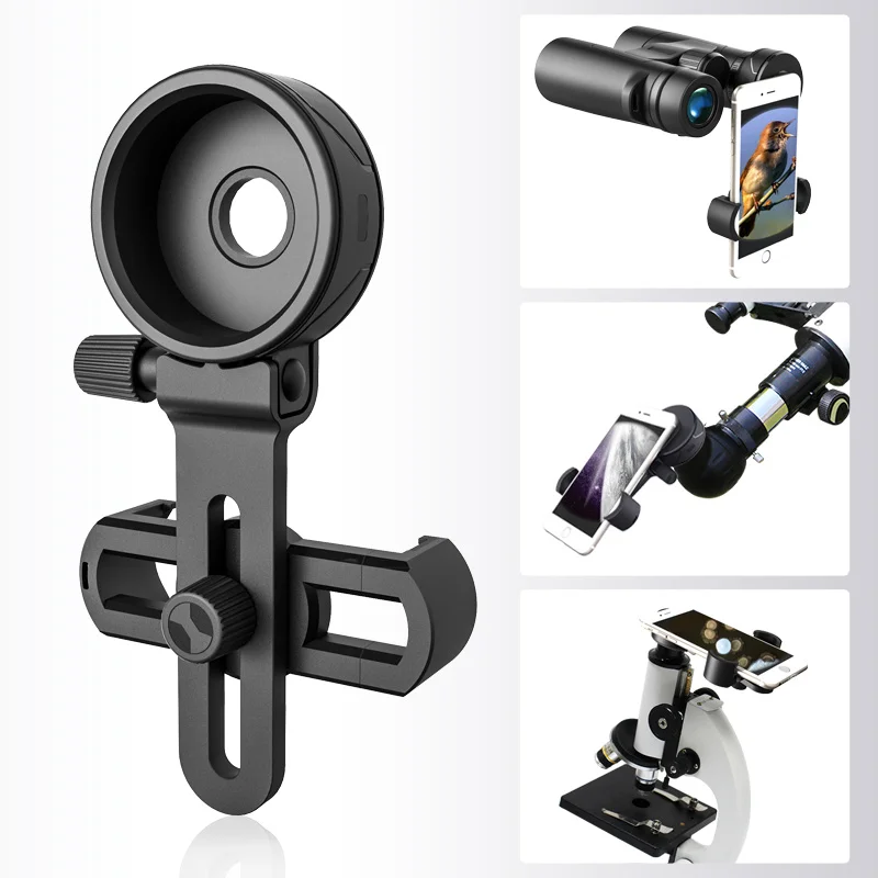 

2021 New Universal Cell Phone Adapter Bracket Clip Mount Soft Rubber Material For Binocular Monocular Spotting Scope Telescope