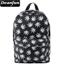 Deanfun школьный рюкзак пеньковый рюкзак с принтом для путешествий водонепроницаемые классические черные школьные сумки для девочек-подростков 80051