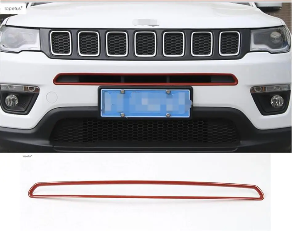Lapetus аксессуары для Jeep Compass Передняя ниже решетка гриль Кондиционер AC вентиляционное отверстие внешний молдинг крышка комплект отделка
