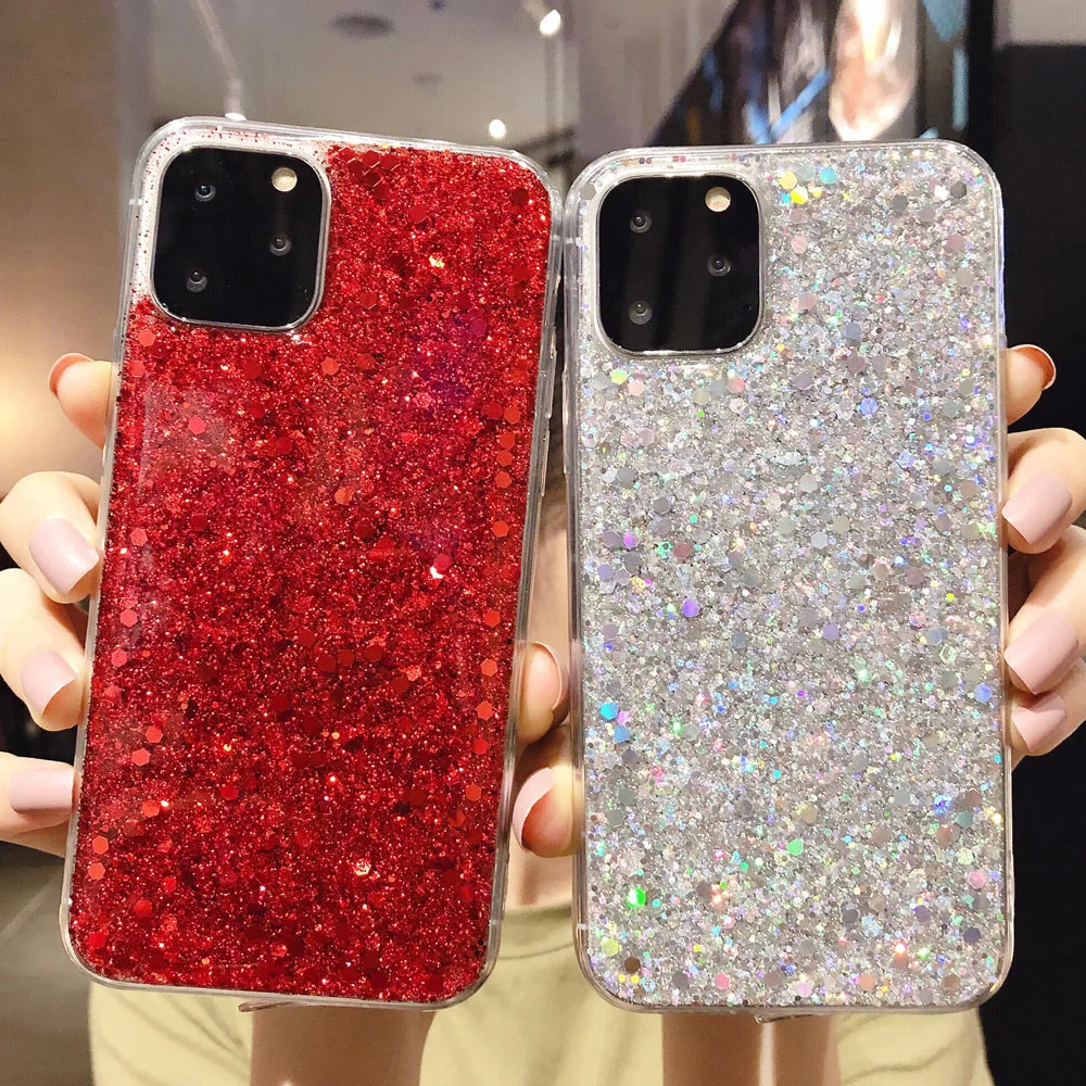Блестящая с кристаллами, прозрачная, для телефона чехол для samsung A6, A8, A9,, блестящая, блестящая, для Galaxy Note 10, S7, S9, S8, S10 Plus, E, мягкий чехол