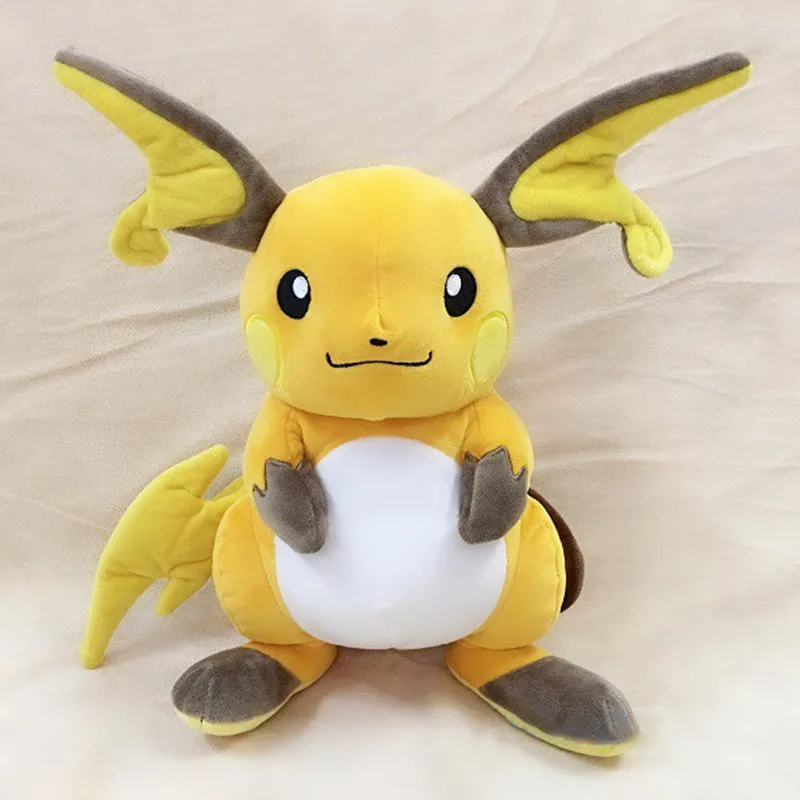Original Pokemon Series Cartoon Large Raichu Plush Toy Soft Stuffed Doll Birthday Present 30cm