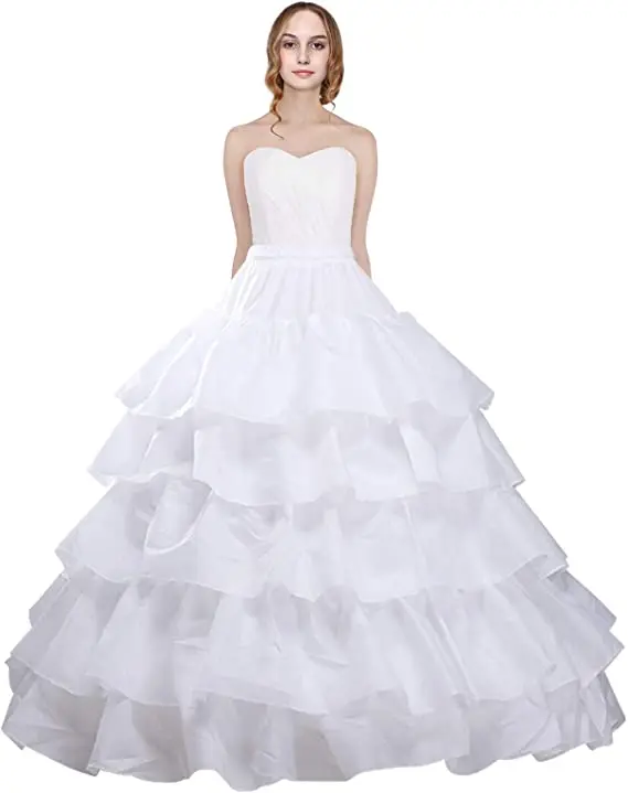 Fashionable Cute New Style Underskirt Bridal Petticoat Ball Gown Petticoat Tulle, White, Size One Size underskirt ball gown petticoat white petticoat tulle underskirt crinoline petticoat 6 hoop