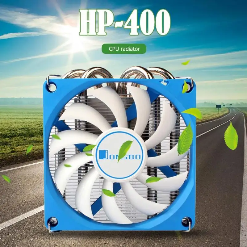 Jonsbo hp-400 cpu охлаждающий вентилятор 4 тепловые трубы радиатор для HTPC чехол все-в-одном компьютер ультра-тонкий процессор кулер