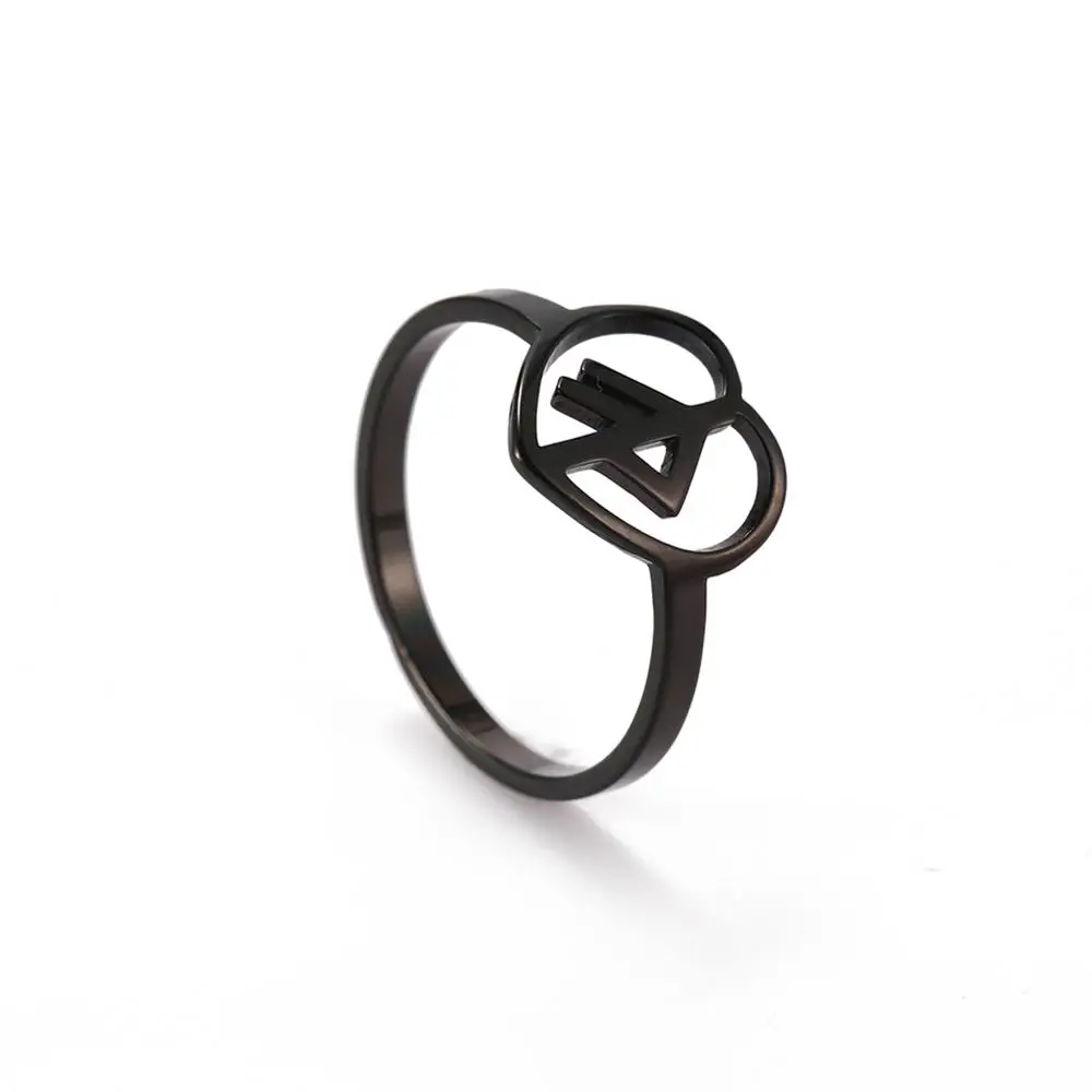 Runes Black 4 My shape панк модный стиль Золотые Ретро мужские ювелирные изделия кольцо викингов женский черный амулет Винтаж Скандинавская Руна кольца для женщин - Цвет основного камня: Runes Black 4