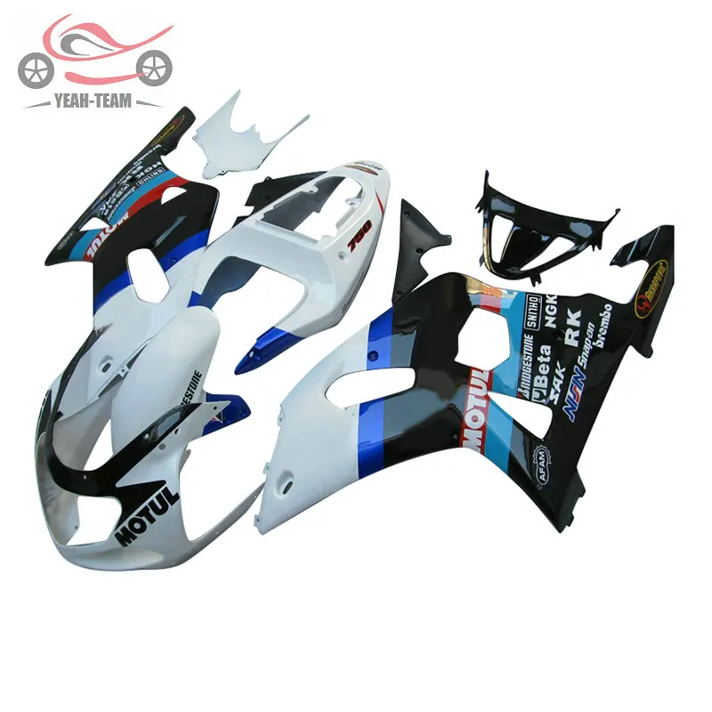 Создайте собственную электронную футболку, обтекатели комплект для Suzuki K1 GSXR750 2001 2002 2003 GSXR600 ввиде горшка 01-03 GSXR 600 750 дорога гоночный мотоцикл обтекаемой формы наборы для ухода за кожей