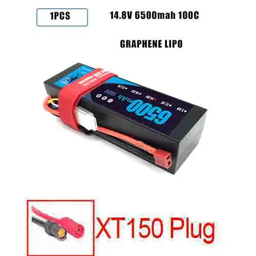 DXF Lipo 4S Батарея жесткий чехол 14,8 V 5200 мА/ч, 6500 мА/ч, 50C 100C 200C AKKU для 1:8 1:10 RC автомобиль E Багги Truggy Грузовик Лодка - Цвет: 1PCS4S6500HARDXT150
