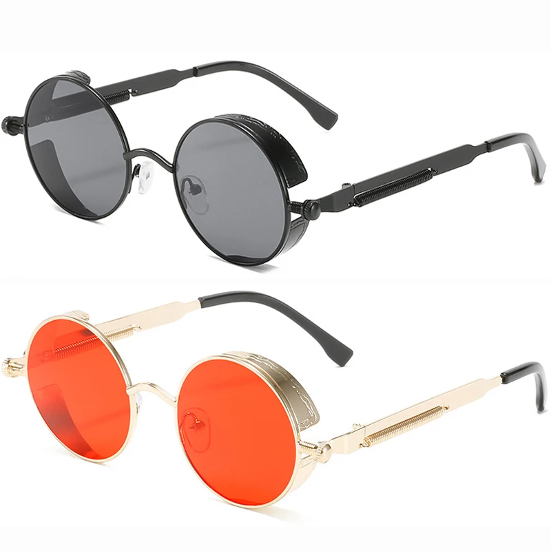 Солнцезащитные очки в стиле стимпанк UV400 для мужчин и женщин готические