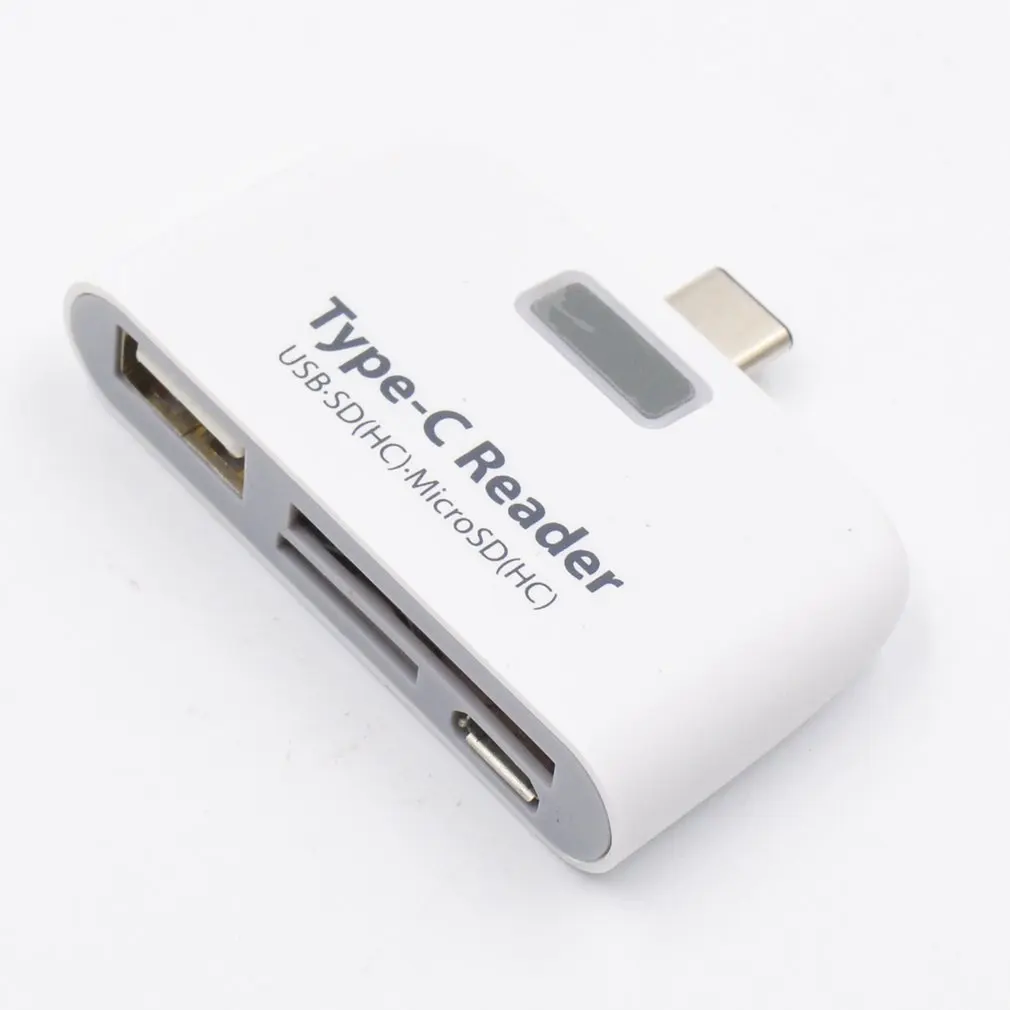 USB 3,1 type-c OTG кард-ридер type C USB-C папа-USB 3,0 OTG TF SD MS Женский адаптер для Macbook