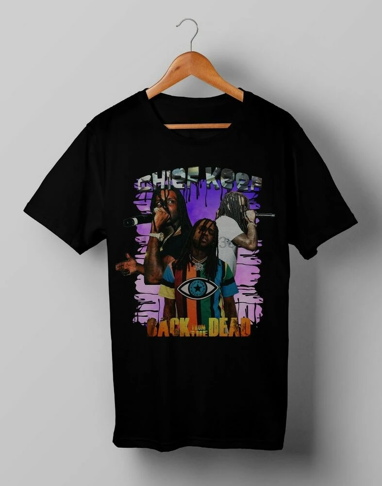 Винтажная Футболка Chief Keef Back To Dead в стиле хип-хоп Размеры S M L XL 2XL |