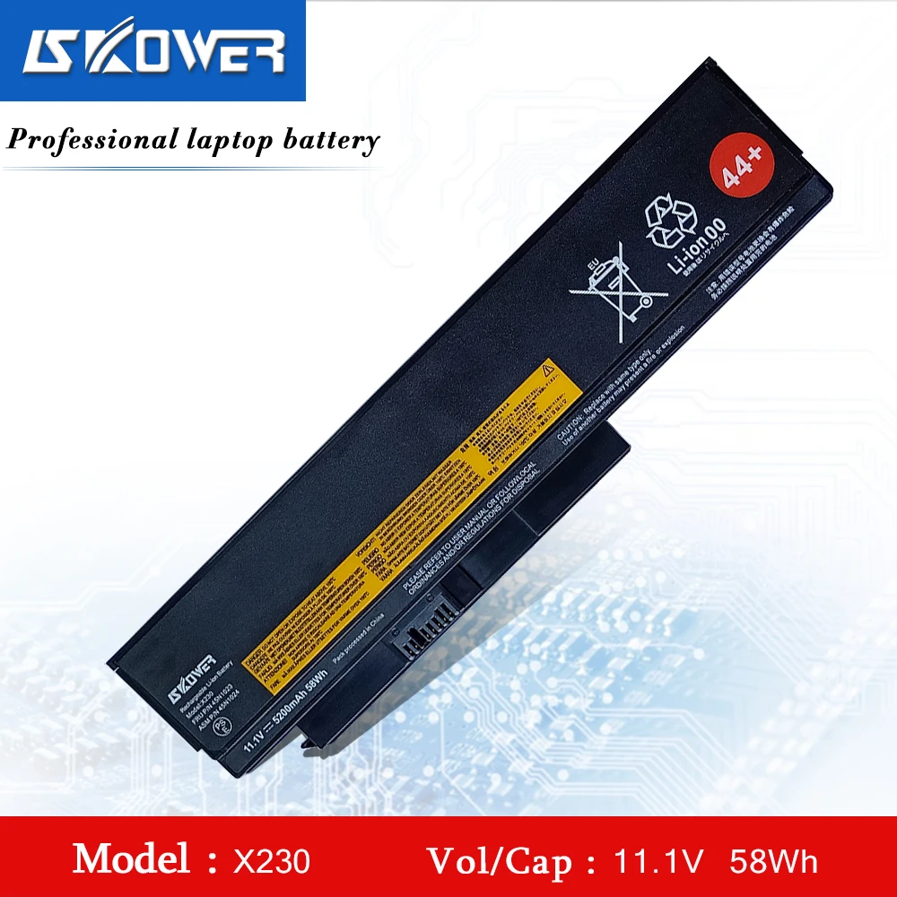 SKOWER 5200 мА/ч, 44+ 45N1023 45N1024 Батарея для lenovo ThinkPad X220 X230 X220i X230i