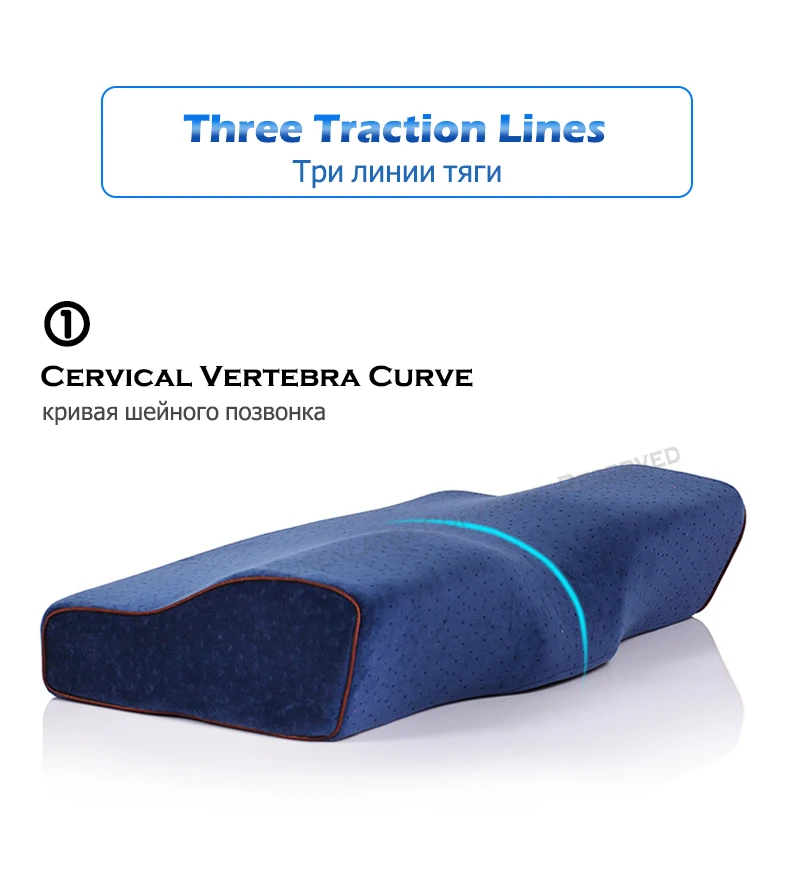 PurenLatex подушка для наращивания ресниц ортопедическая поддержка шеи пены памяти защиты шейный отдел позвоночника большие подушки для сна