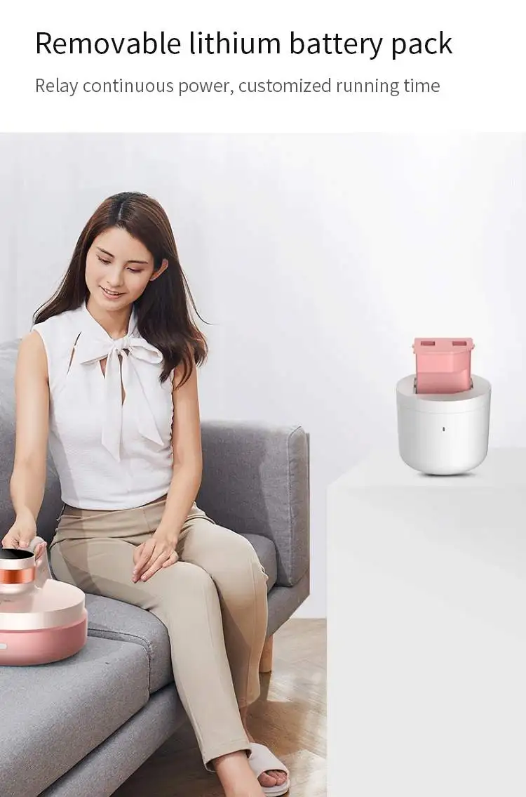 Youpin Deerma CM2100 УФ беспроводной пылезащитный контроллер клещей ручной пылесос с 2200 мАч емкость аккумулятора 6000 ПА всасывания