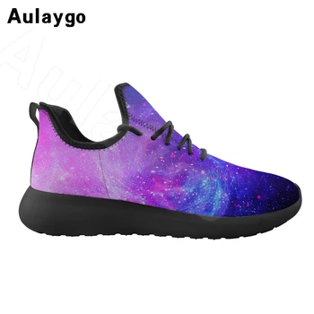 

Aulaygo Cool Starry Sky Series Pattern Kids Shoes For Boys Sneakers Mesh Fly Woven Sports Children Footwear Toddler Girls Flats