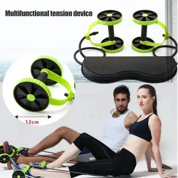 

Multifunction Fitness Equipment Draw Rope Work out Abdominal Wheel Roller Abdominal Device Indoor Stovepipe