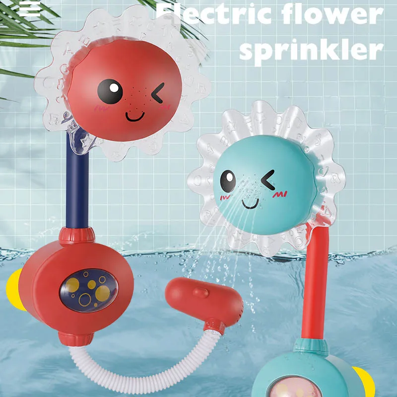 

Baby Bath Shower Spout Toy Water Game Parent-Child Interactive Shower Sunflower Shower Faucet Spray For Children