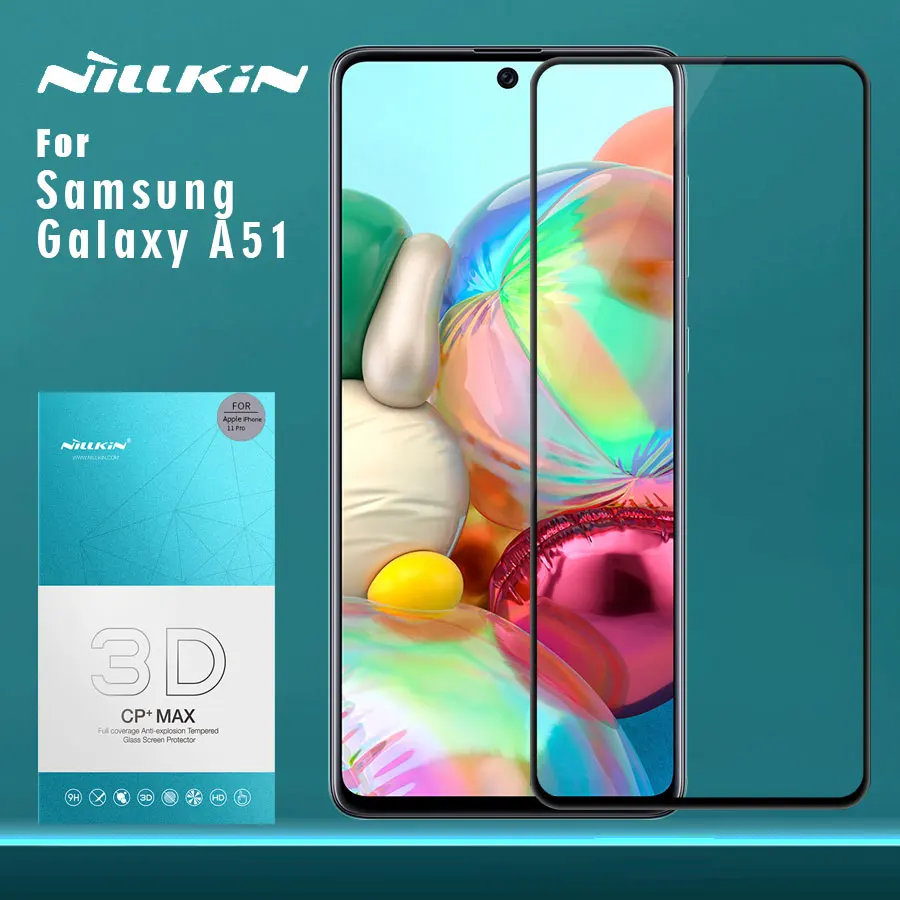 for Samsung Galaxy A51 A71 Note 10 Lite 10 Plus 5G 9 8 S10 Plus Tempered Glass Nillkin 3D CP Max Full Cover Protector Film