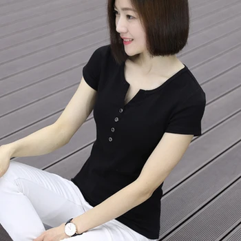 

RC22 2020 Summer Fashion T Shirt black Women Tshirt