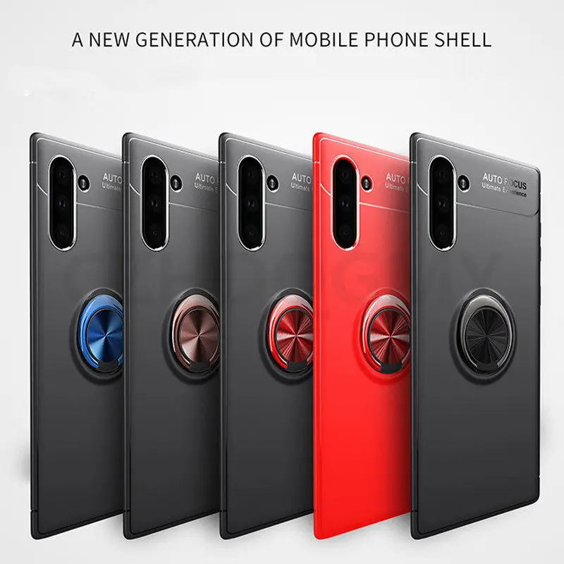 

360 Rotating Ring Finger Holder Car Magnetic Back Cover Case For Samsung Galaxy S7 Edge S8 S9 S10 5G Plus S10e