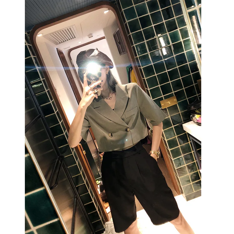 Online Celebrity Style Short Small Suit Coat Women's Summer Korean-style Loose-Fit Slimming Elegant Blazer Thin