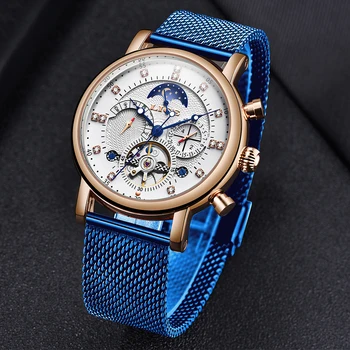 

New Mens Watches LIGE top Brand Luxury Fashion Tourbillon Automatic Mechanical Watch Men Stainless Steel watch Relogio Masculino