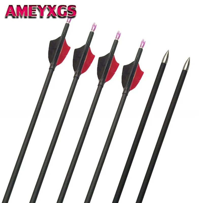 12pcs 31inch Archery Carbon Arrow Spine 1000 Arrows 2" Turkey Feathers For Bow Outdoor Hunting Shooting Accessories | Спорт и
