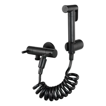 

Black toilet spray gun partner high pressure syringe copper nozzle woman wash your butt supercharging artifact bathroom toilet