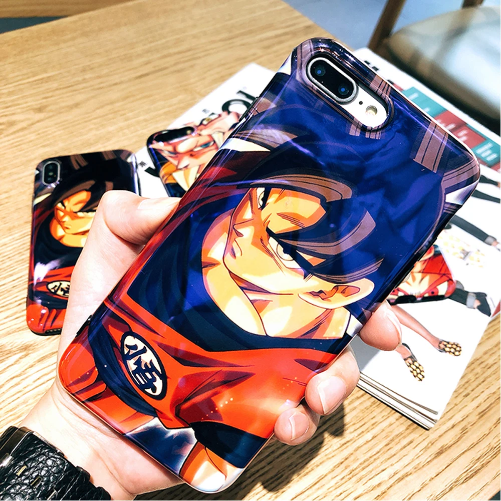2 Чехол для телефона с рисунком Драконий жемчуг для iPhone 11 Pro Max6 6s 7 8 Plus X XS XR XSMax, мягкий ТПУ голубой луч, чехол Сон Гоку - Цвет: 2