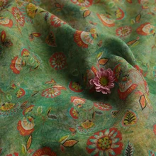 Высокого класса льняная ткань красивый принт tissusTop класс одежды рубашка брюки лоскутное