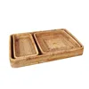 Rattan Storage Box Hand-Woven Rattan Storage Tray Wicker Basket Fruit Tea Organizer Kitchen Supplies Household Tools 5