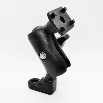 

360 Degree Adjustable Rotation Motorcycle Scooter Rear View Mirror Mount with Universal 4 Pin Lock Adapter