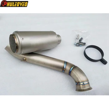Titanium Alloy for KTM 690 Duke 2014-2019 Motorcycle Exhasut Muffler System with Link Pipe Muffler Escape Demper Net Mid Pipe