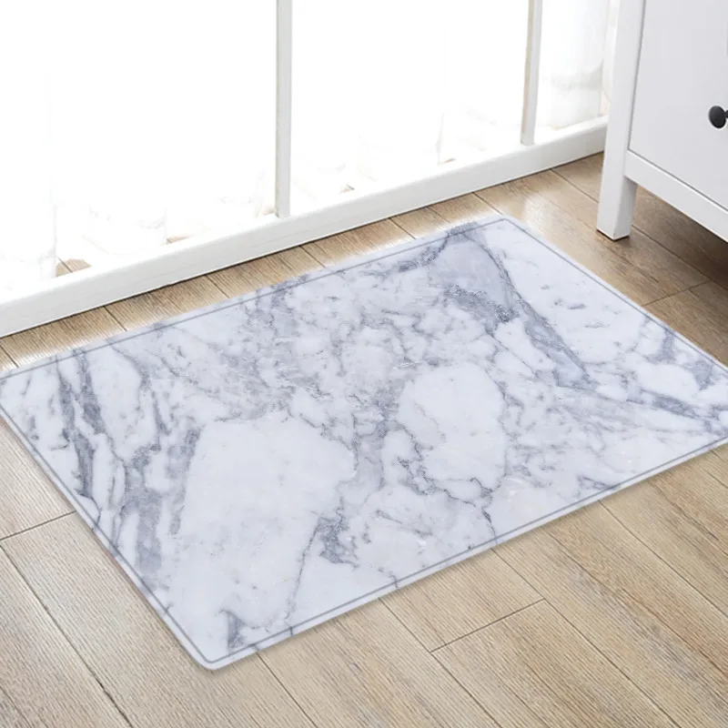 50x80cm Напольный коврик для кухни, напольные коврики для гостиной, дверной коврик для входной двери, декор из фланели, для ванной комнаты, мраморный коврик, напольный коврик, Q3 - Цвет: 50x80cm