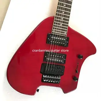 

2020 New Arrival 7 Strings CLASSICAL Model RED Electric Guitar,tiger flamed top,Import high quality pickup,special shape body