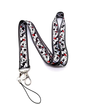 

Wholesale 10pcs/20pcs/50pcs Cartoon Mickey Straps Lanyard ID Badge Holders Mobile Neck Keychains For Party Gift XL13