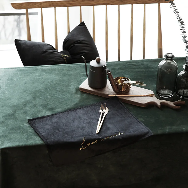 Nordic однотонная бархатная скатерть, контракт, прямоугольный стол ткань, градусные настольные скатерти, мульти-размер Разноцветный дом