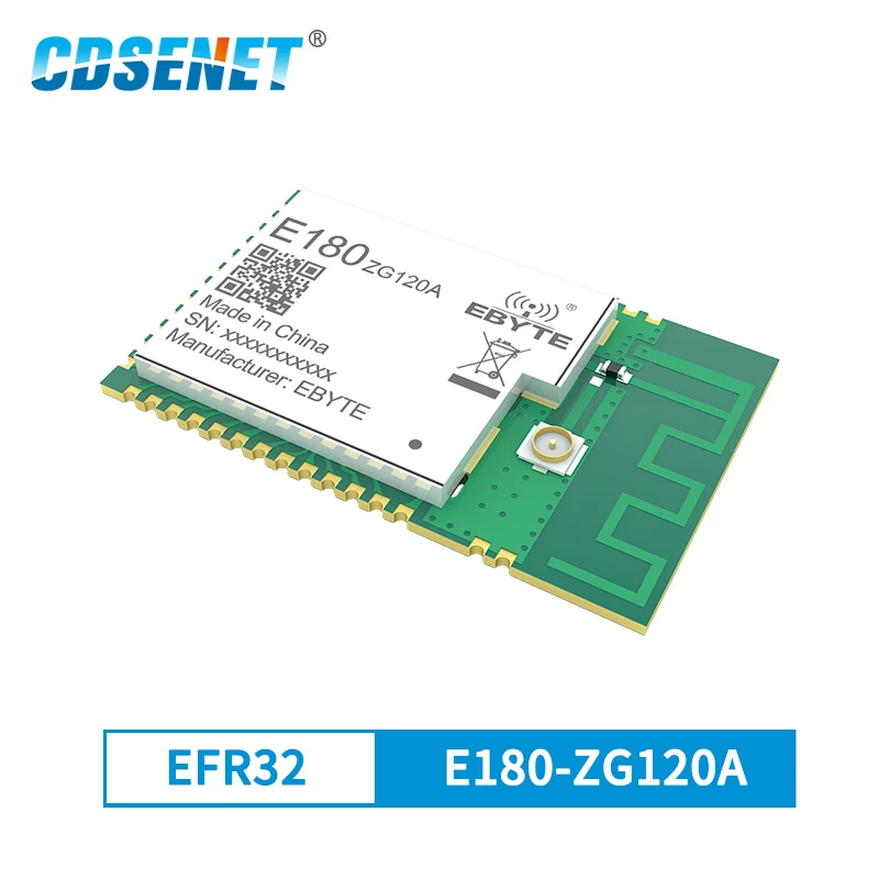 

PCB IPEX 32-bit ARM Cortex -M4 PA EFR32MG1B Chip 20dBm IO Port 2.4GHz ZigBee 3.0 Module E180-ZG120A