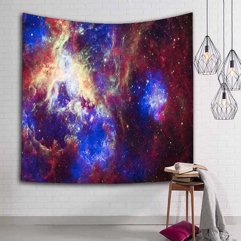 Blue Star Hole Tapestry Wall Hanging Hippie Retro DormRoom Decor Psychedelic Tapestry Sky Hole Universe Wall Tapestry - Color: 11