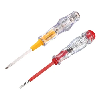 

uxcell 5pcs Voltage Tester Pen Screwdriver , AC100-500V Neon Tube Display 3mm Slotted Circuit Test Electroprobe Pencil