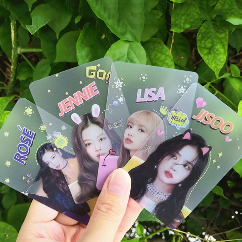 8 шт./компл. Kpop Blackpink Фотокарта Прозрачный Карты женские группе Star DIY Бумага карта с фотографией